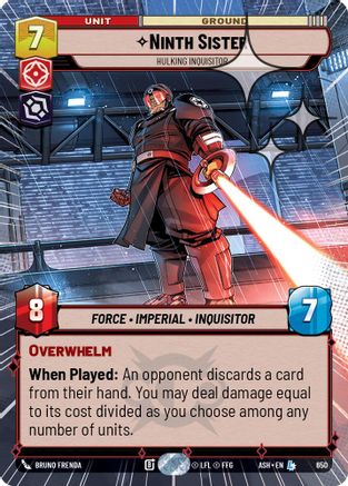 Ninth Sister - Hulking Inquisitor (Hyperspace Foil) (650) - Ashes of the Empire Foil
