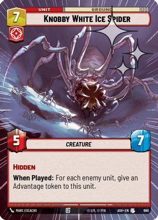 Knobby White Ice Spider (Hyperspace Foil) (680) - Ashes of the Empire Foil