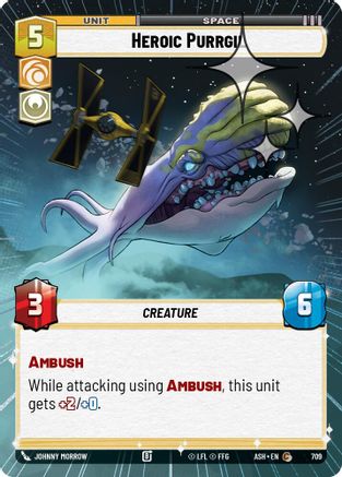 Heroic Purrgil (Hyperspace Foil) (709) - Ashes of the Empire Foil
