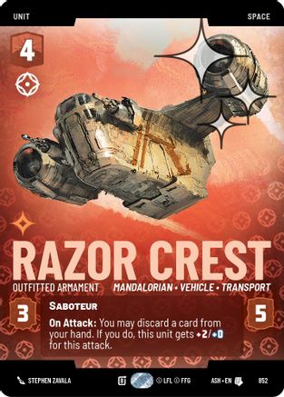 Razor Crest - Outfitted Armament (Prestige Foil) (852) - Ashes of the Empire Foil