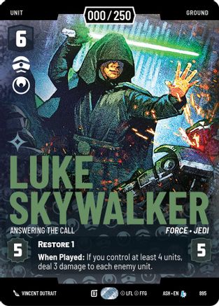 Luke Skywalker - Answering the Call (Serialized) (895) - Ashes of the Empire Foil
