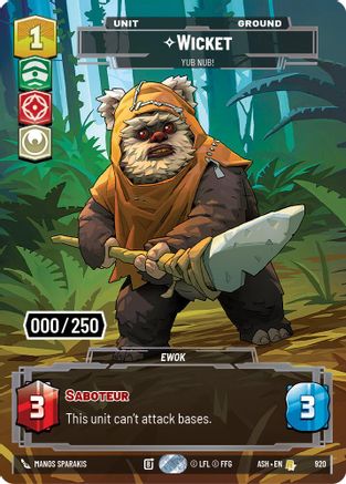 Wicket - Yub Nub! (Serialized) (920) - Ashes of the Empire Foil