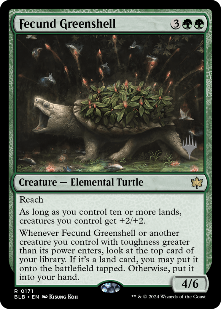 Fecund Greenshell (Promo Pack) [Bloomburrow Promos] | Eastridge Sports Cards & Games