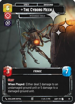The Cyborg Mech - Mysterious Threat (Foil) (35) - Ashes of the Empire  Weekly Play Promos Foil