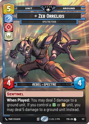 Zeb Orellios - Spectre Four (Prize Wall) (147) - Galactic Championship 2026