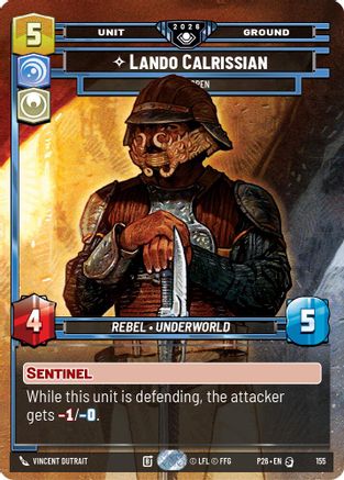 Lando Calrissian - Eyes Open (Prize Wall) (Foil) (155) - Galactic Championship 2026 Foil