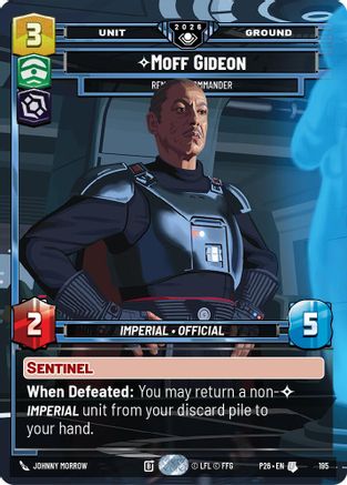 Moff Gideon - Remnant Commander (Top 64) (195) - Galactic Championship 2026 Foil