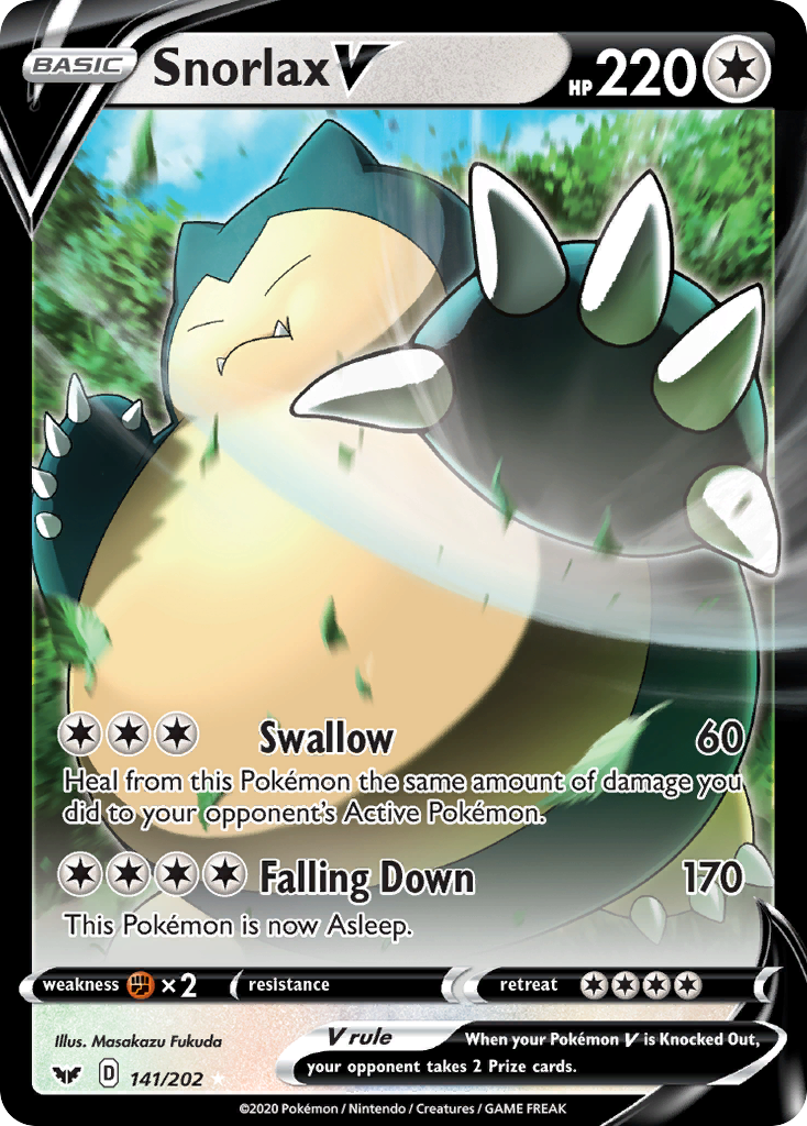 Snorlax V (141/202) [Sword & Shield: Base Set] | Eastridge Sports Cards & Games