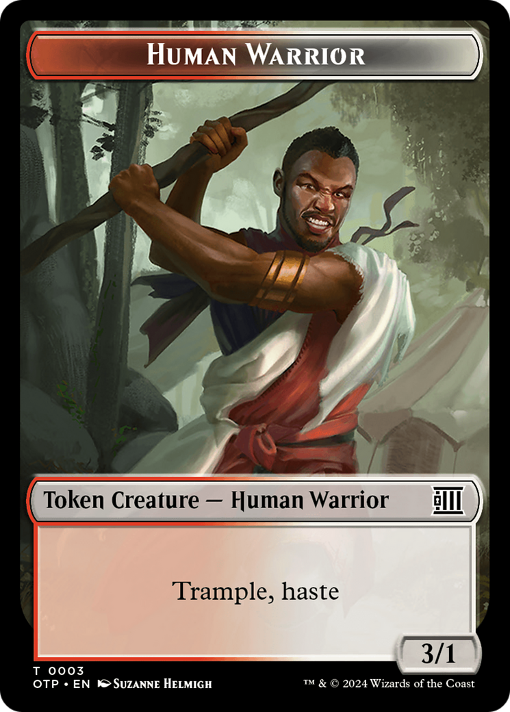 Human Warrior Token [Outlaws of Thunder Junction: Breaking News Tokens] | Eastridge Sports Cards & Games