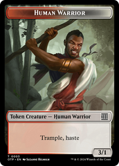 Human Warrior // Plot Double-Sided Token [Outlaws of Thunder Junction: Breaking News Tokens] | Eastridge Sports Cards & Games