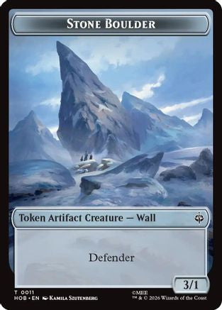 Stone Boulder // Bear Double-Sided Token (HOB-11 // 7) - The Hobbit