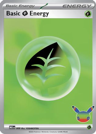 Basic Grass Energy (30th Celebration) 009  - Holofoil MEE Mega Evolution Energies - Futuristic Rare