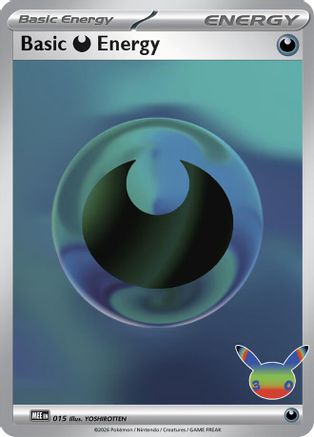 Basic Darkness Energy (30th Celebration) 015  - Holofoil MEE Mega Evolution Energies - Futuristic Rare