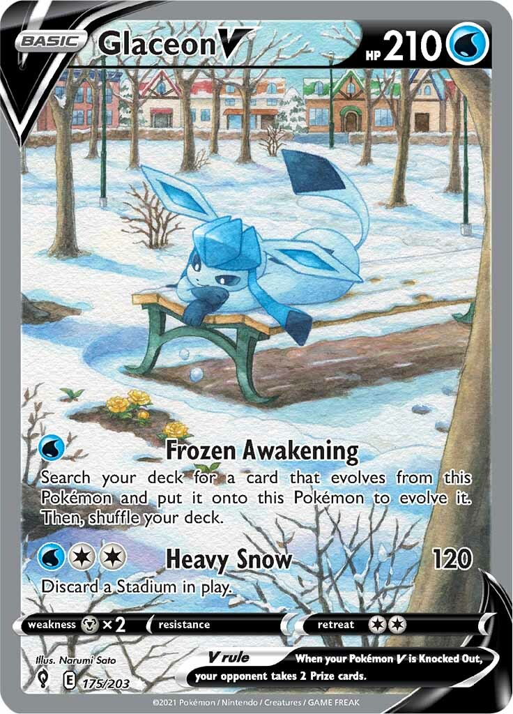 Glaceon V (175/203) [Sword & Shield: Evolving Skies] | Eastridge Sports Cards & Games