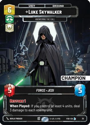 Luke Skywalker -  Answering the Call (Champion) (22) - Sector and Regional Promos Season 2 Foil