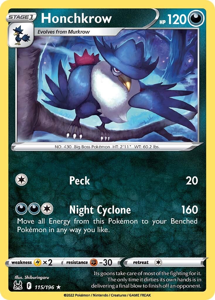 Honchkrow (115/196) [Sword & Shield: Lost Origin] | Eastridge Sports Cards & Games