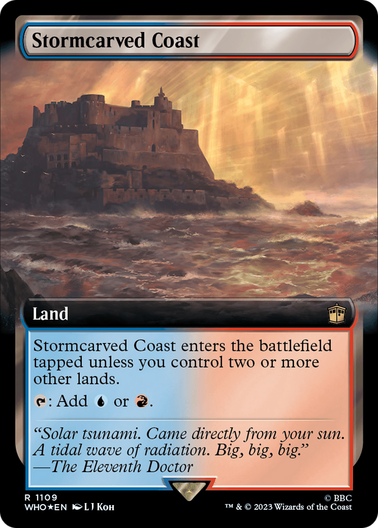 Stormcarved Coast (Extended Art) (Surge Foil) [Doctor Who] | Eastridge Sports Cards & Games