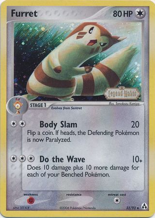 Furret (33/92) (Stamped) [EX: Legend Maker] | Eastridge Sports Cards & Games