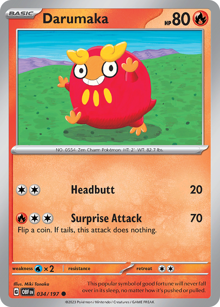 Darumaka (034/197) [Scarlet & Violet: Obsidian Flames] | Eastridge Sports Cards & Games