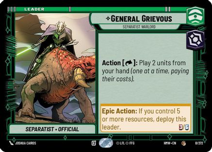 General Grievous - Separatist Warlord (8/272) - Homeworlds