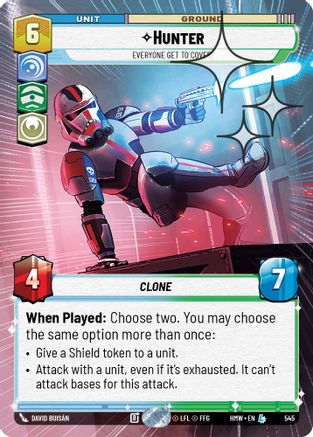 Hunter - Everyone Get to Cover! (Hyperspace Foil) (545) - Homeworlds Foil
