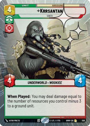 Krrsantan - Santo (Hyperspace Foil) (556) - Homeworlds Foil