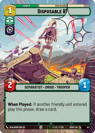 Disposable B1 (Hyperspace Foil) (613) - Homeworlds Foil
