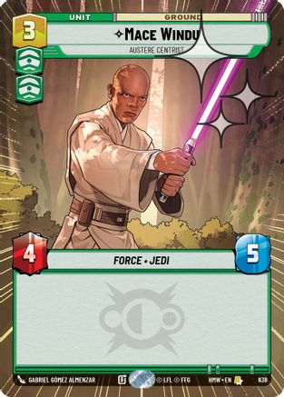 Mace Windu - Austere Centrist (Hyperspace Foil) (638) - Homeworlds Foil