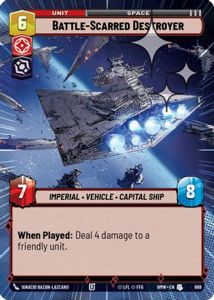 Battle-Scarred Destroyer (Hyperspace Foil) (668) - Homeworlds Foil