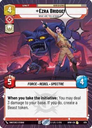 Ezra Bridger - What Are You Afraid Of? (Hyperspace Foil) (678) - Homeworlds Foil