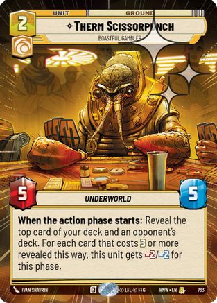 Therm Scissorpunch - Boastful Gambler (Hyperspace Foil) (733) - Homeworlds Foil