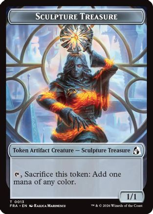 Sculpture Treasure // Beast Double-Sided Token (FRA-13 // 8) - Reality Fracture Foil