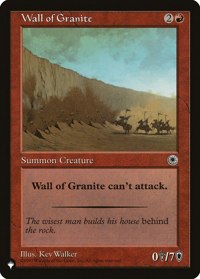 Wall of Granite [The List] | Eastridge Sports Cards & Games