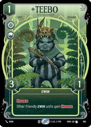 Teebo - Striped Hunter (Prestige Foil) (865) - Homeworlds Foil