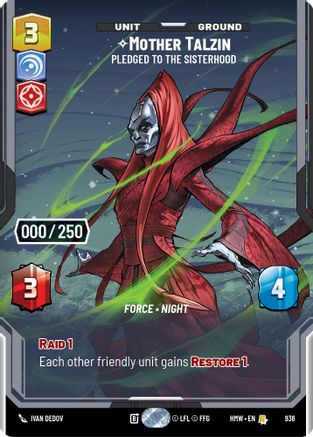 Mother Talzin - Pledged to the Sisterhood (Serialized) (936) - Homeworlds Foil