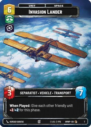 Invasion Lander (7) - Homeworlds Weekly Play Promos