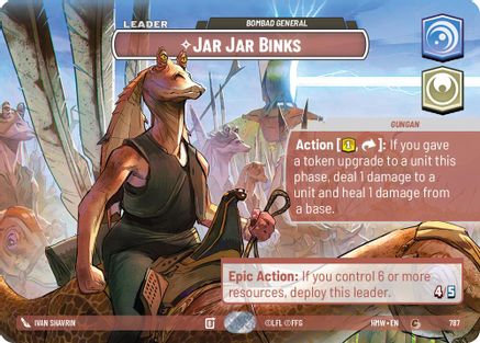 Jar Jar Binks - Bombad General (Showcase) (787) - Homeworlds Foil