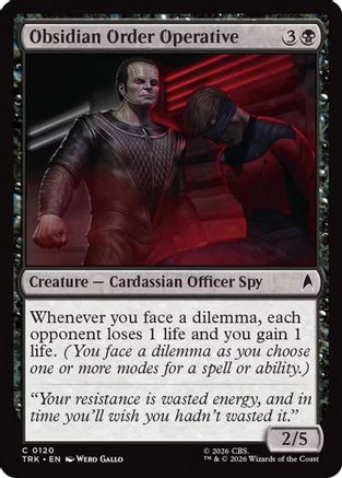 Obsidian Order Operative (TRK-120) - Star Trek Foil