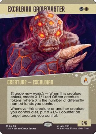 Excalbian Gamemaster (Showcase) (TRK-403) - Star Trek Foil
