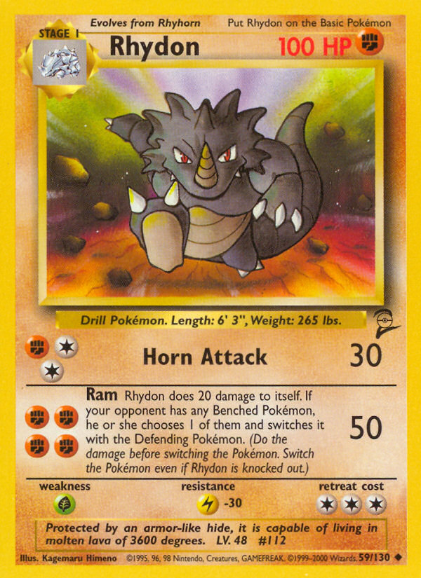 Rhydon (59/130) [Base Set 2] | Eastridge Sports Cards & Games