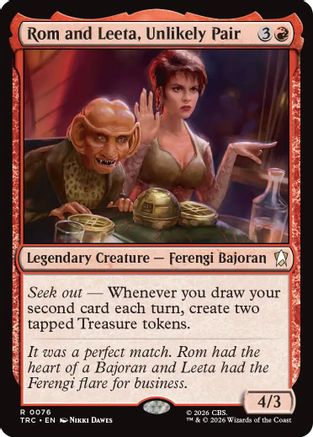Rom and Leeta, Unlikely Pair (Surge Foil) (TRC-076) - Commander: Star Trek Foil