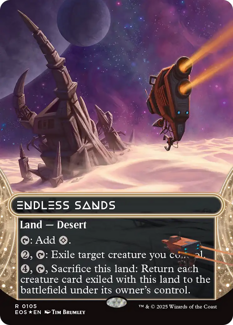 Endless Sands (0105) (Borderless) (Galaxy Foil) [Edge of Eternities: Stellar Sights] | Eastridge Sports Cards & Games