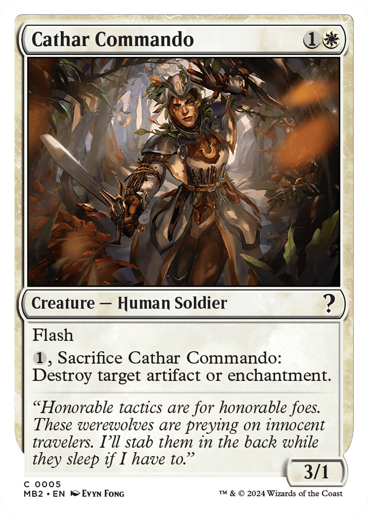 Cathar Commando (White Border) [Mystery Booster 2] | Eastridge Sports Cards & Games