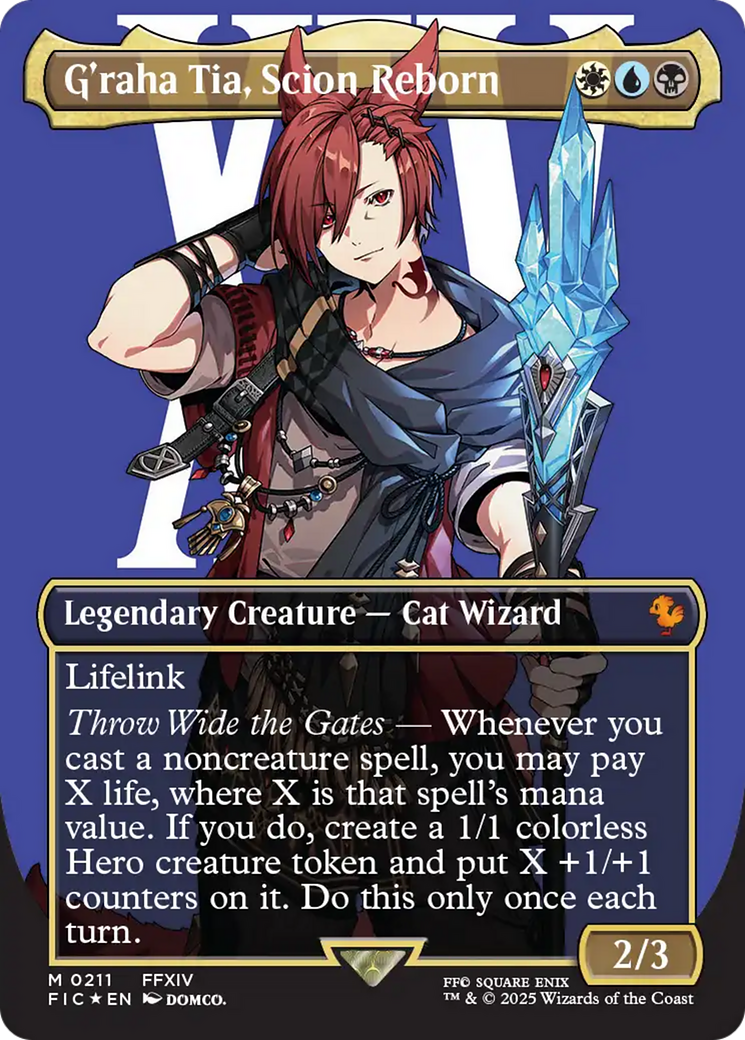 G'raha Tia, Scion Reborn (Borderless) (Surge Foil) [FINAL FANTASY Commander] | Eastridge Sports Cards & Games