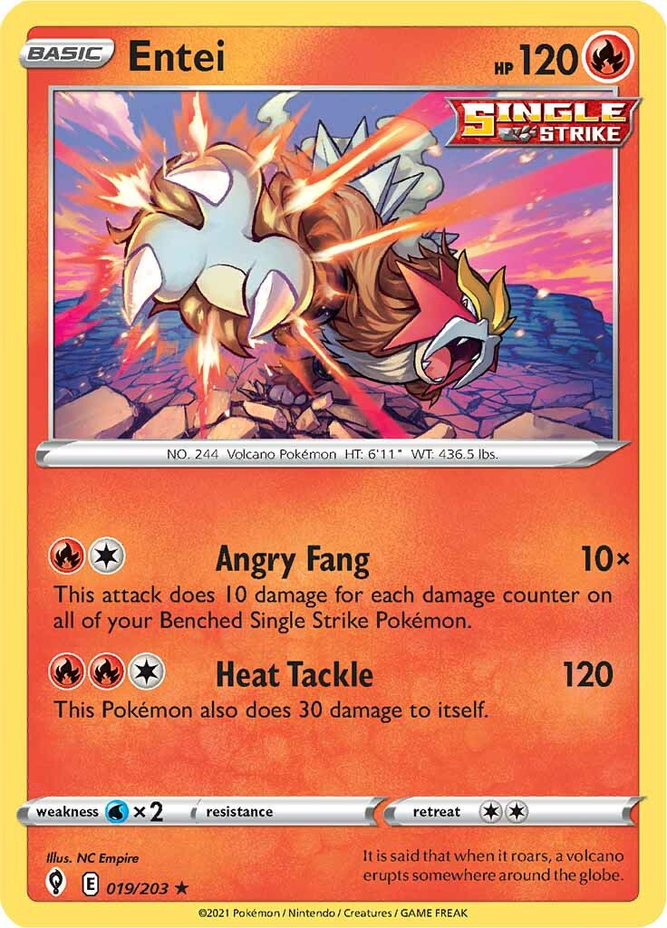 Entei (019/203) [Sword & Shield: Evolving Skies] | Eastridge Sports Cards & Games