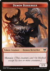 Dwarf Berserker // Demon Berserker Double-Sided Token [Kaldheim Tokens] | Eastridge Sports Cards & Games