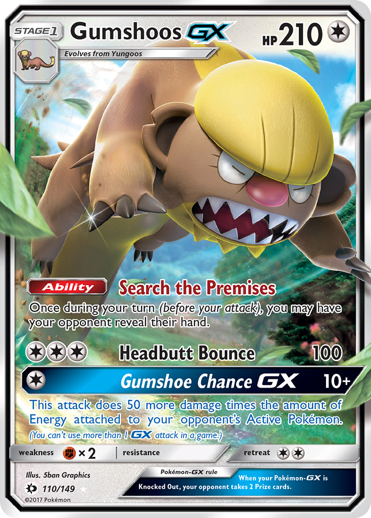 Gumshoos GX (110/149) [Sun & Moon: Base Set] | Eastridge Sports Cards & Games