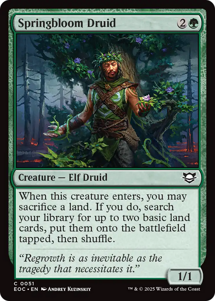Springbloom Druid [Edge of Eternities Commander] | Eastridge Sports Cards & Games