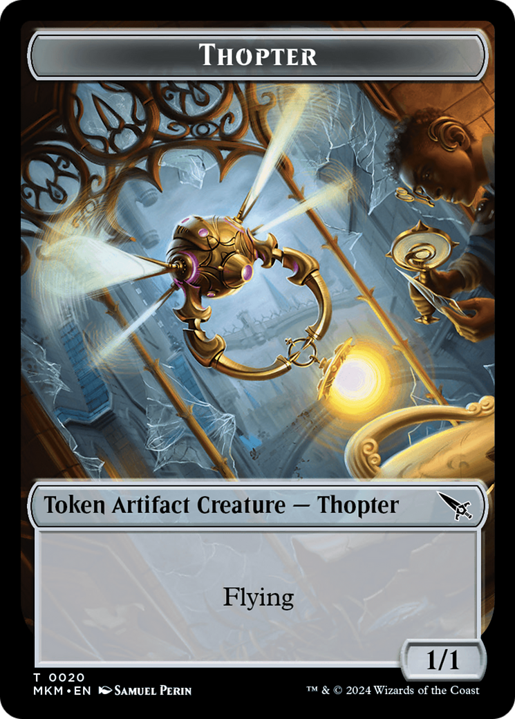 Thopter (0020) // Ooze Double-Sided Token [Murders at Karlov Manor Tokens] | Eastridge Sports Cards & Games