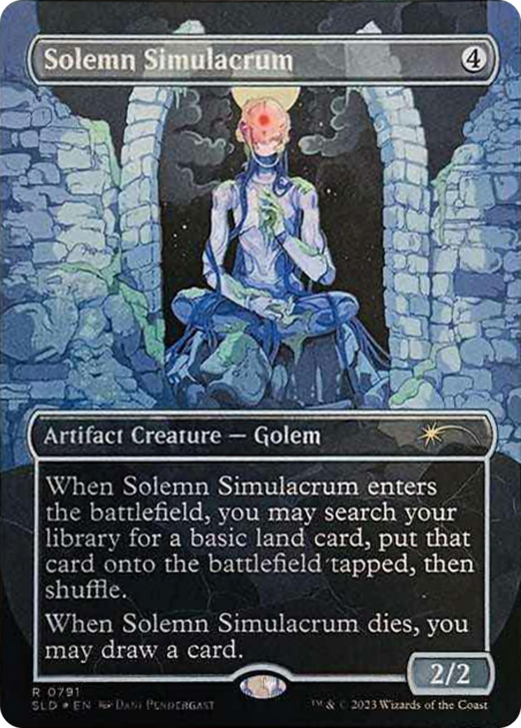Solemn Simulacrum (0791) (Borderless) [Secret Lair Drop Series] | Eastridge Sports Cards & Games